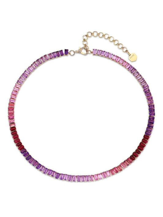 18k Yellow Gold Ombre Eternity Necklace