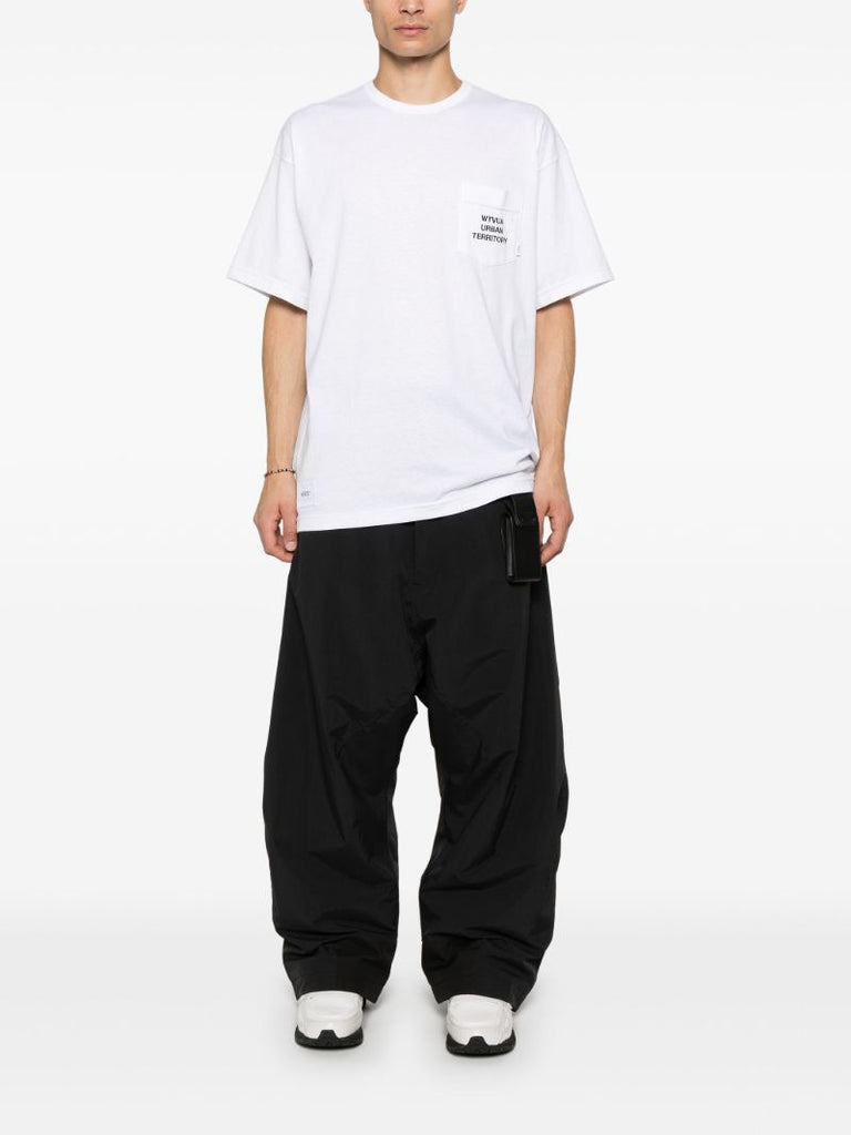 White Slogan-embroidered T-shirt