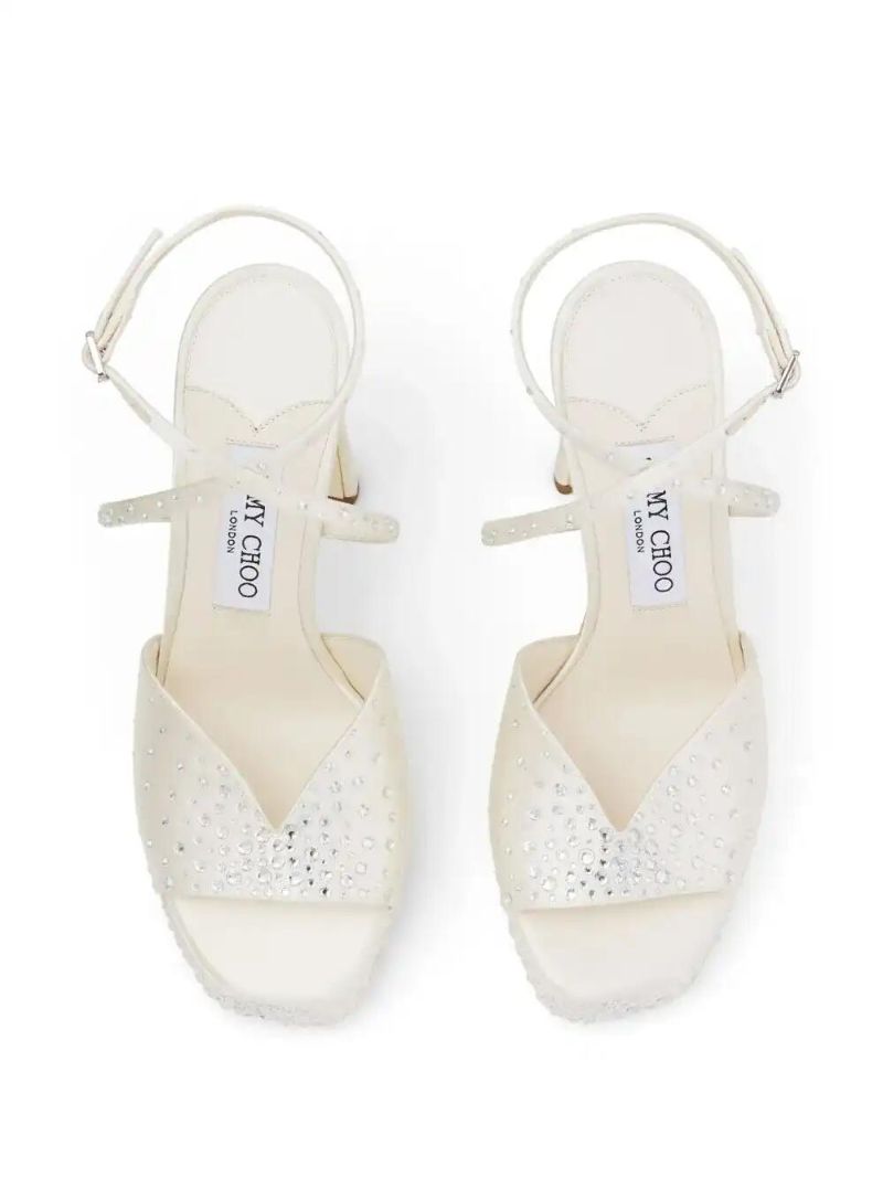 White 125mm Karli Sandals