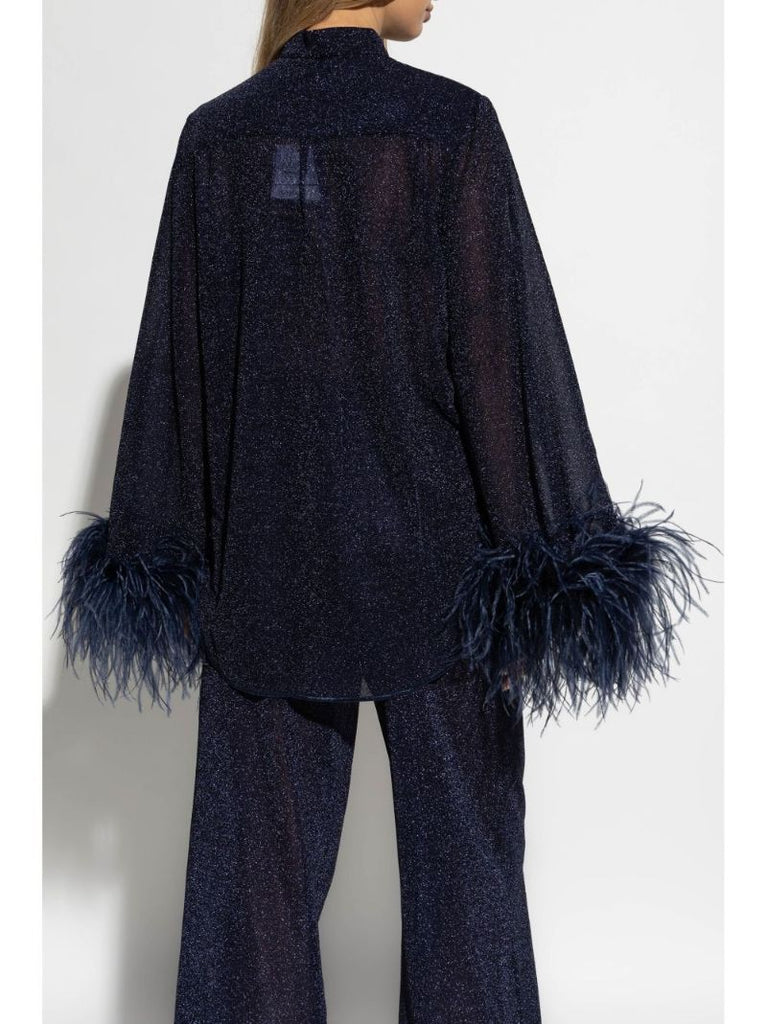 Feather-embellished Shirt