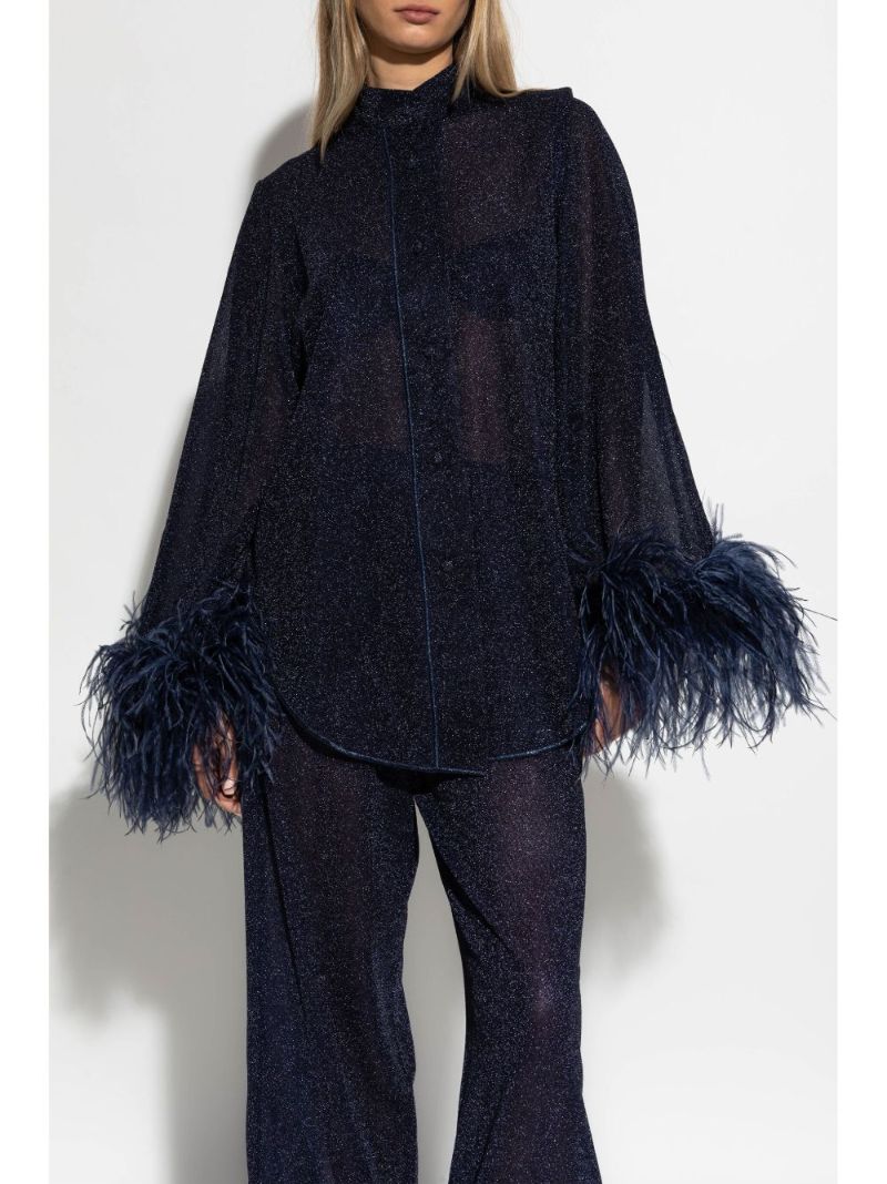 Feather-embellished Shirt