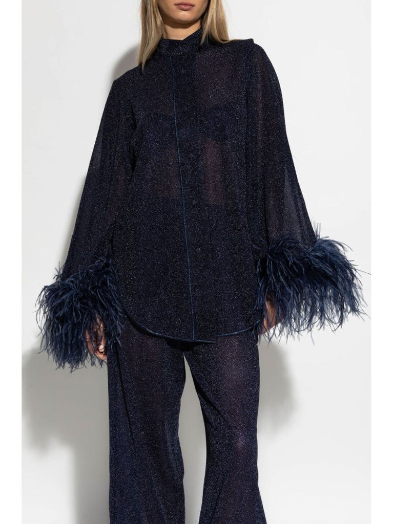 Feather-embellished Shirt