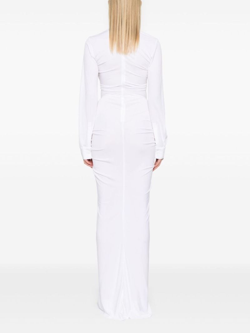 White Disconnect Dress