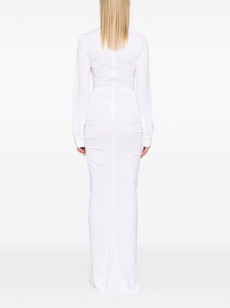 White Disconnect Dress