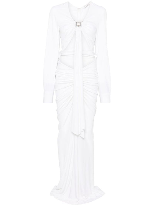 White Disconnect Dress