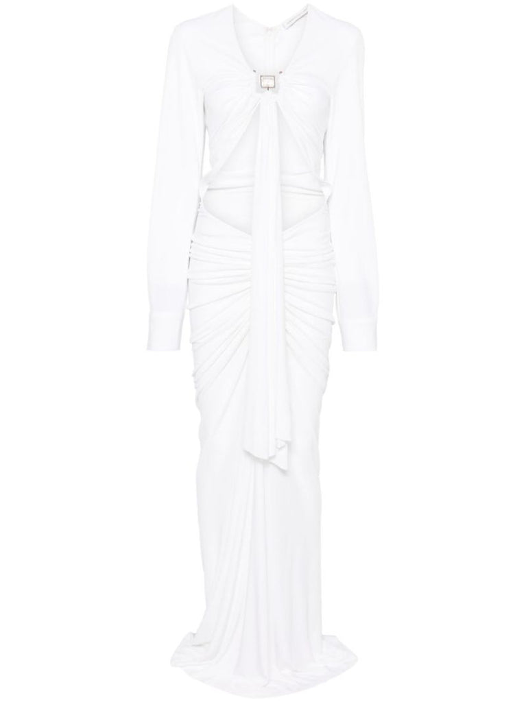 White Disconnect Dress