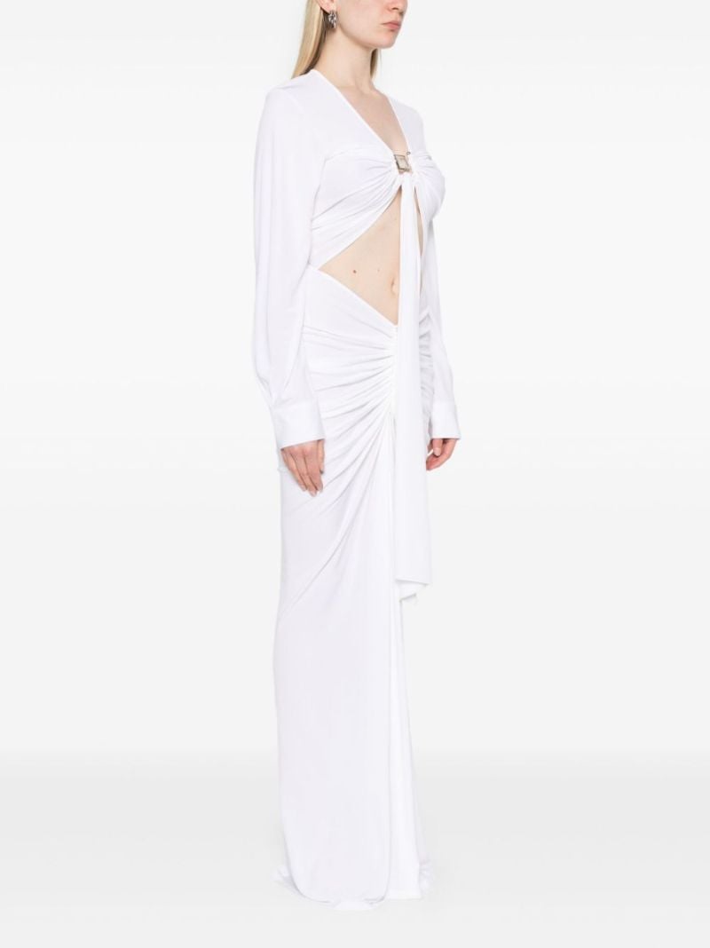 White Disconnect Dress