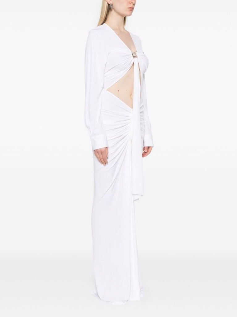 White Disconnect Dress