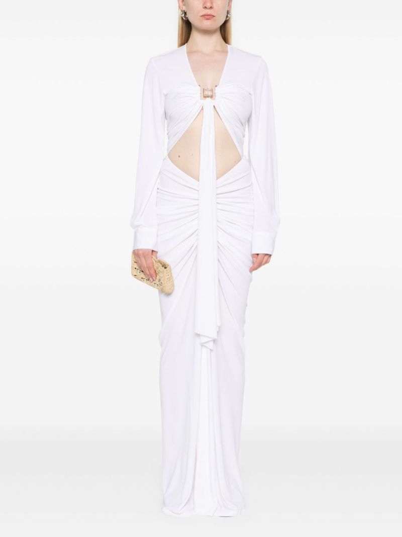 White Disconnect Dress