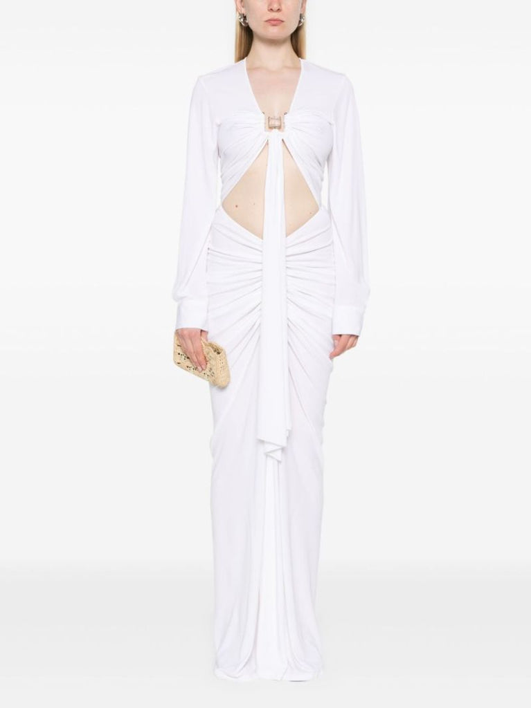 White Disconnect Dress