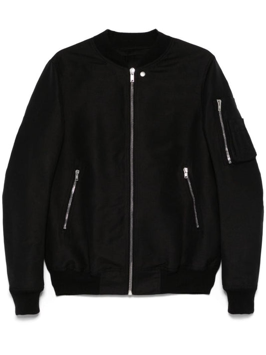Black Zip-pocket Bomber Jacket