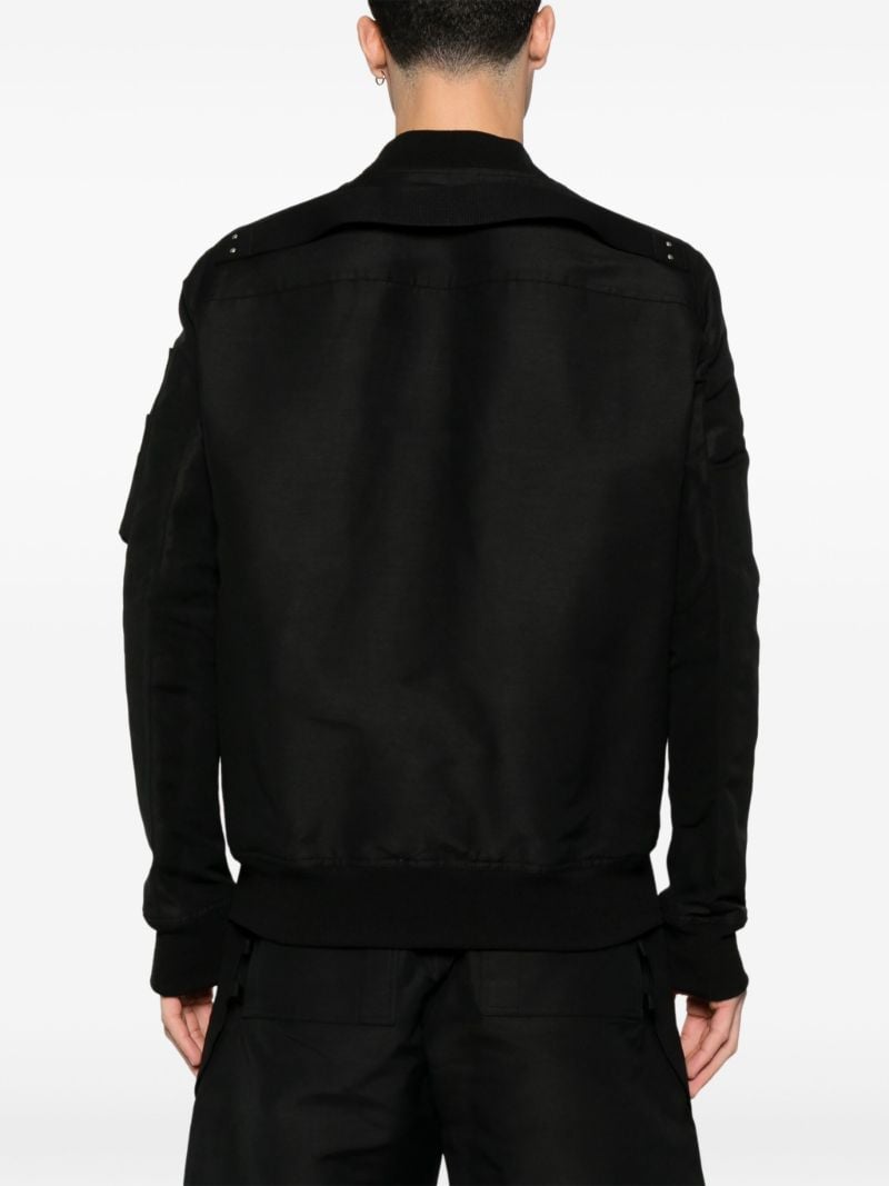 Black Zip-pocket Bomber Jacket