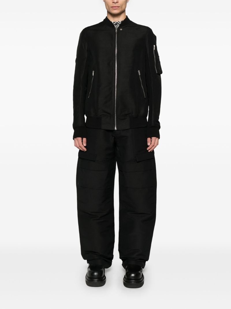 Black Zip-pocket Bomber Jacket