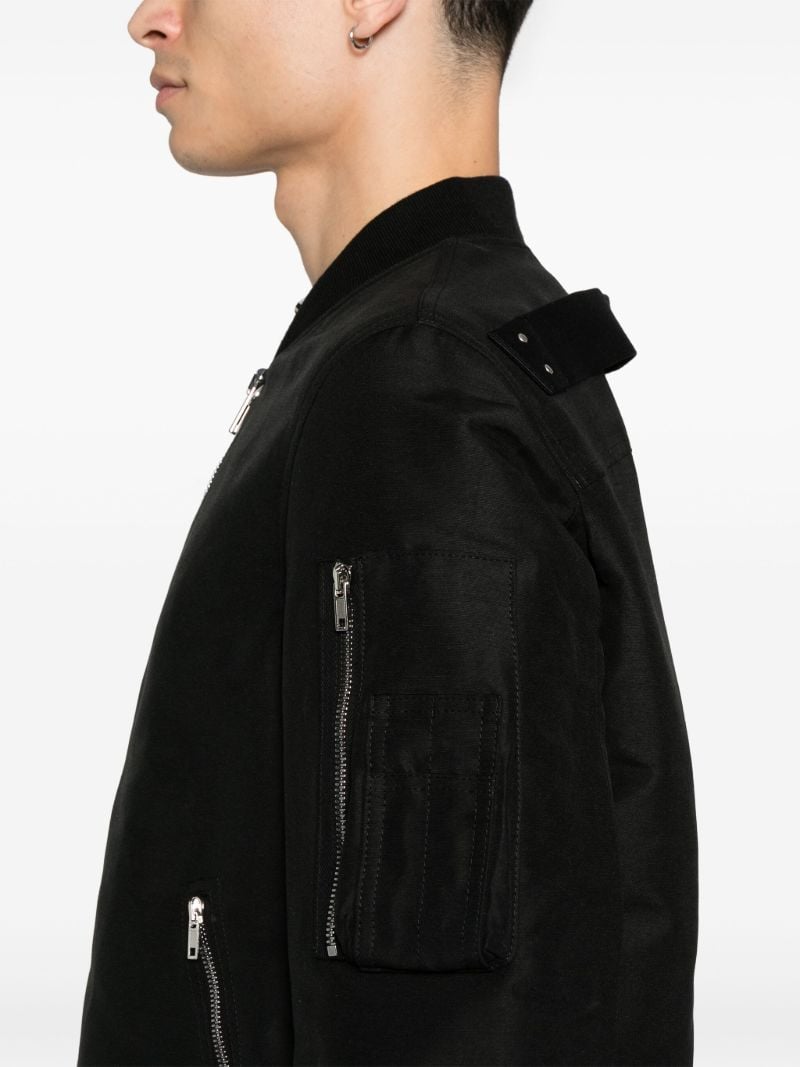 Black Zip-pocket Bomber Jacket