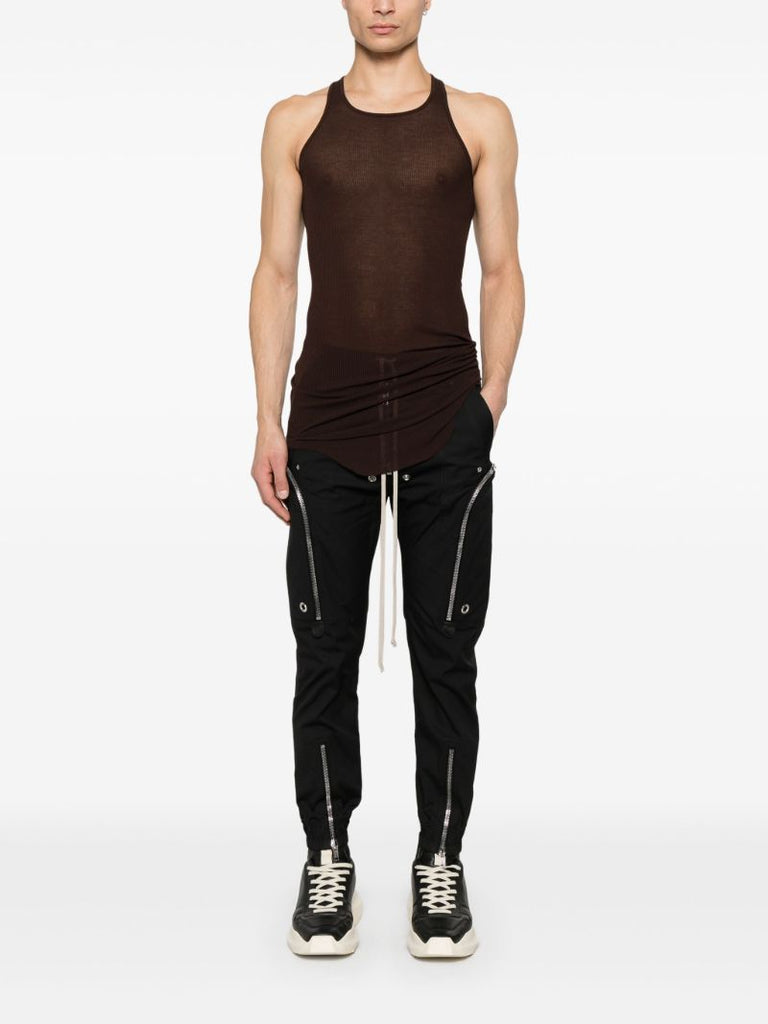 Fine-ribbed Tank Top