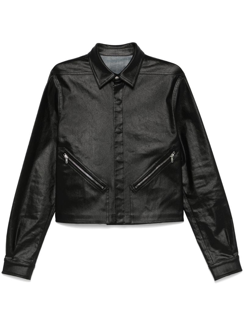 Black Waxed-effect Jacket