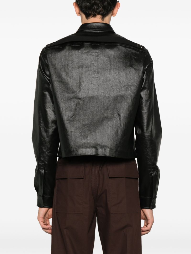 Black Waxed-effect Jacket