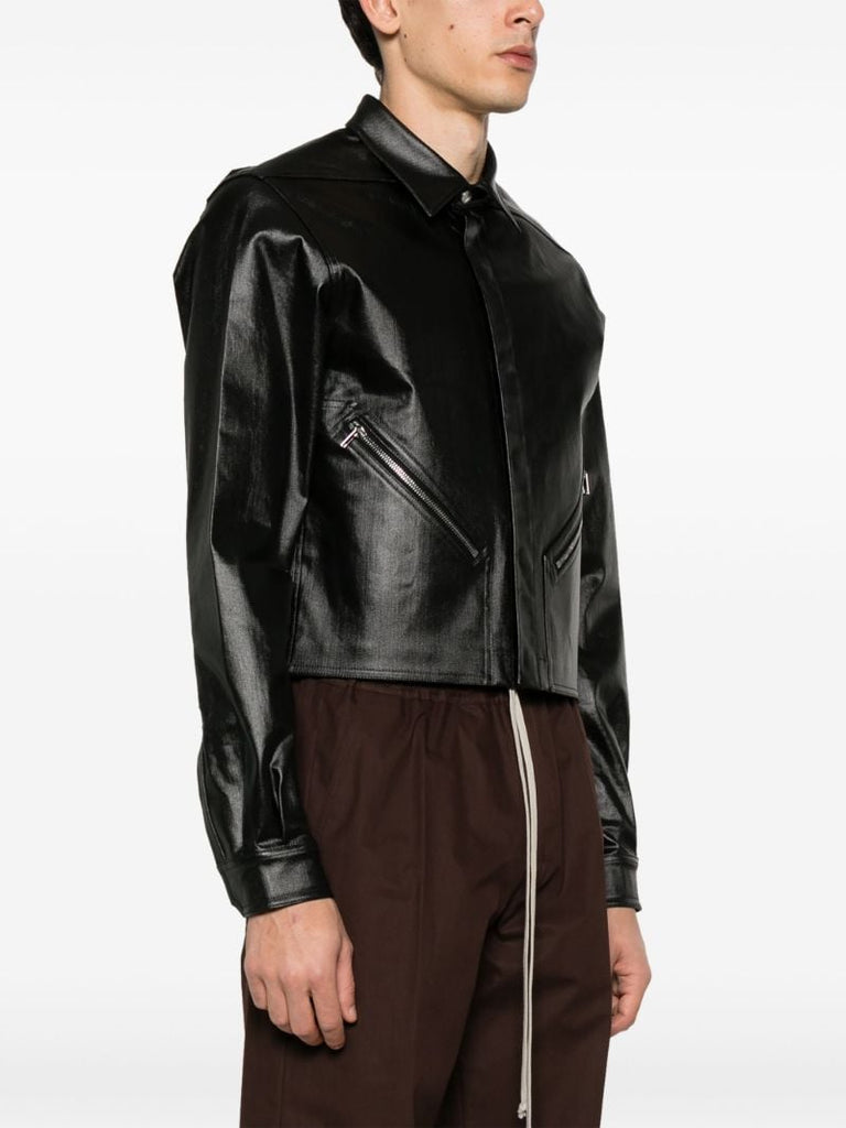 Black Waxed-effect Jacket
