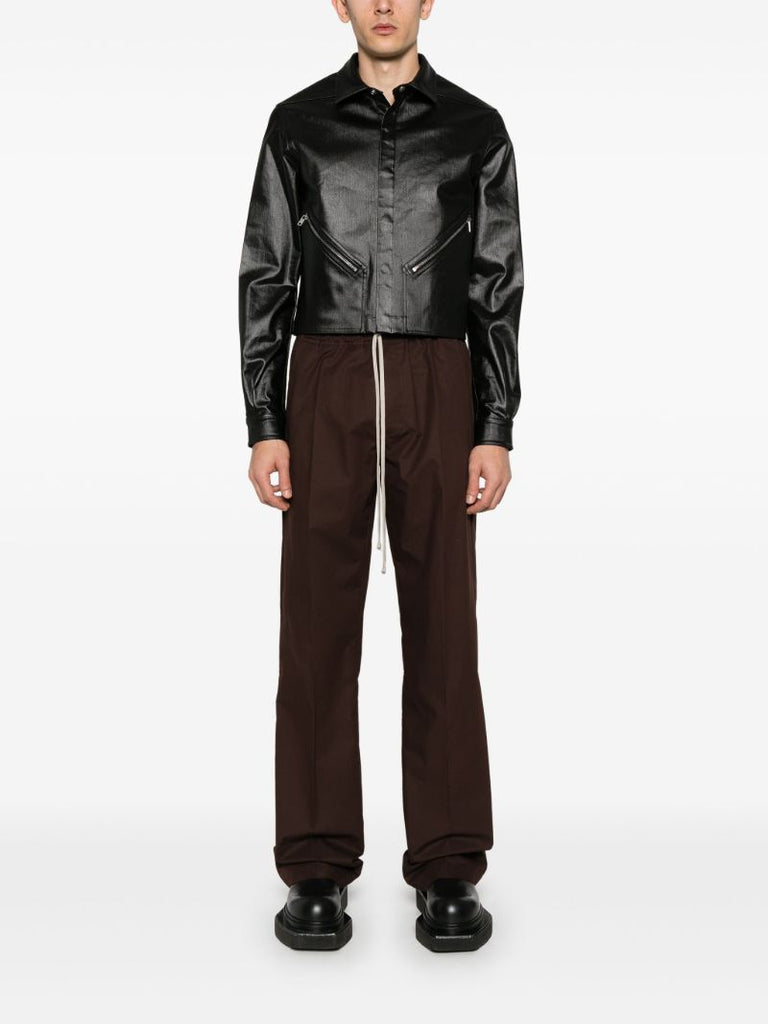 Black Waxed-effect Jacket