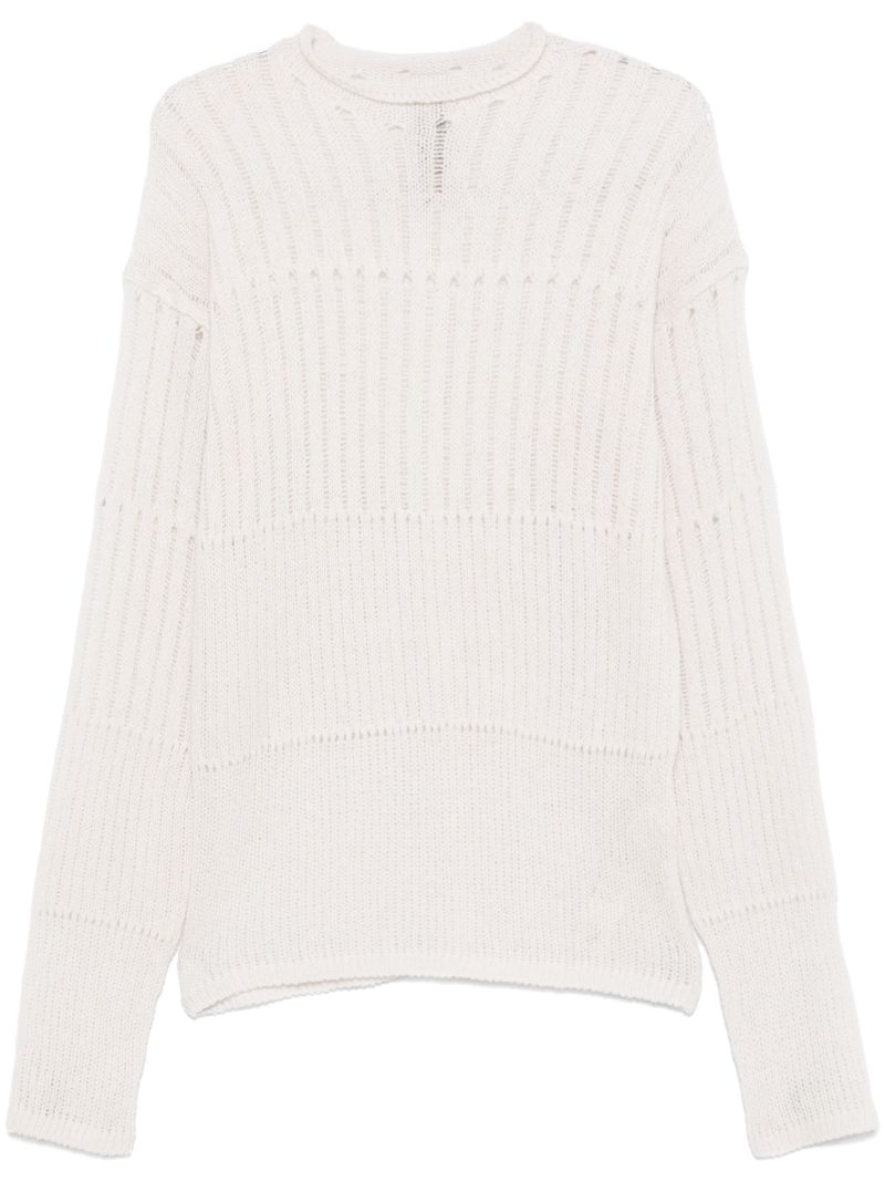 Pointelle-knit Sweater