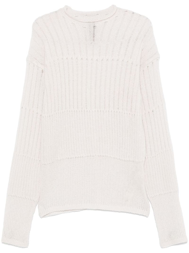 Pointelle-knit Sweater