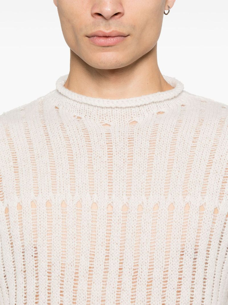 Pointelle-knit Sweater