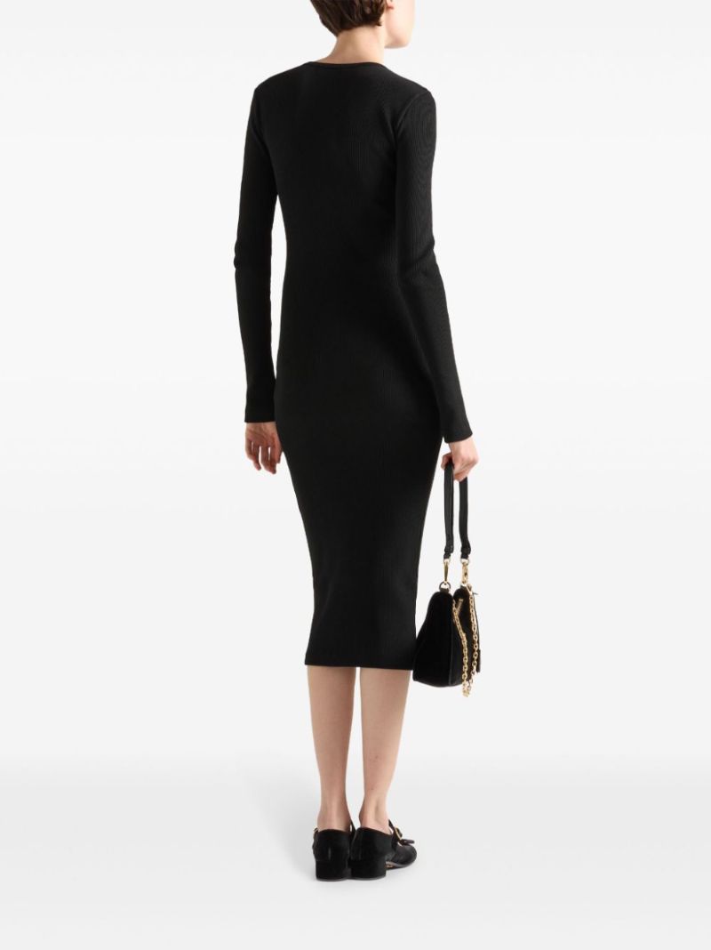 Ribbed-knit Midi Dress