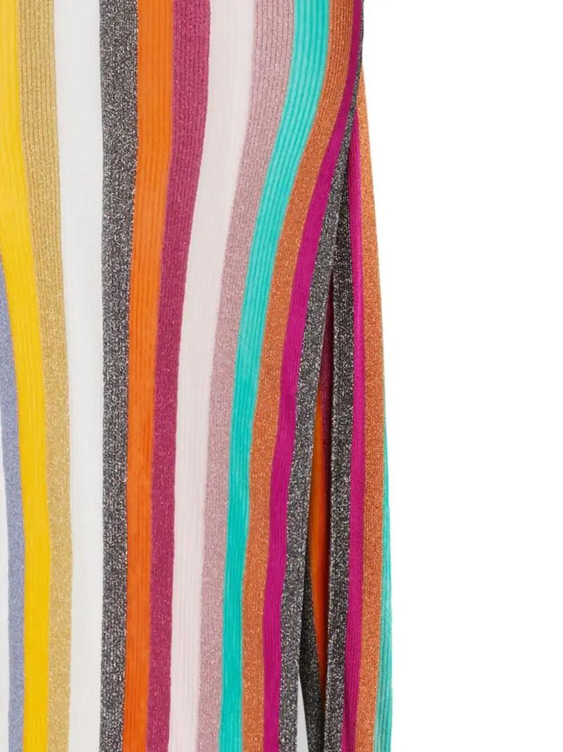 Pink Striped Knitted Dress
