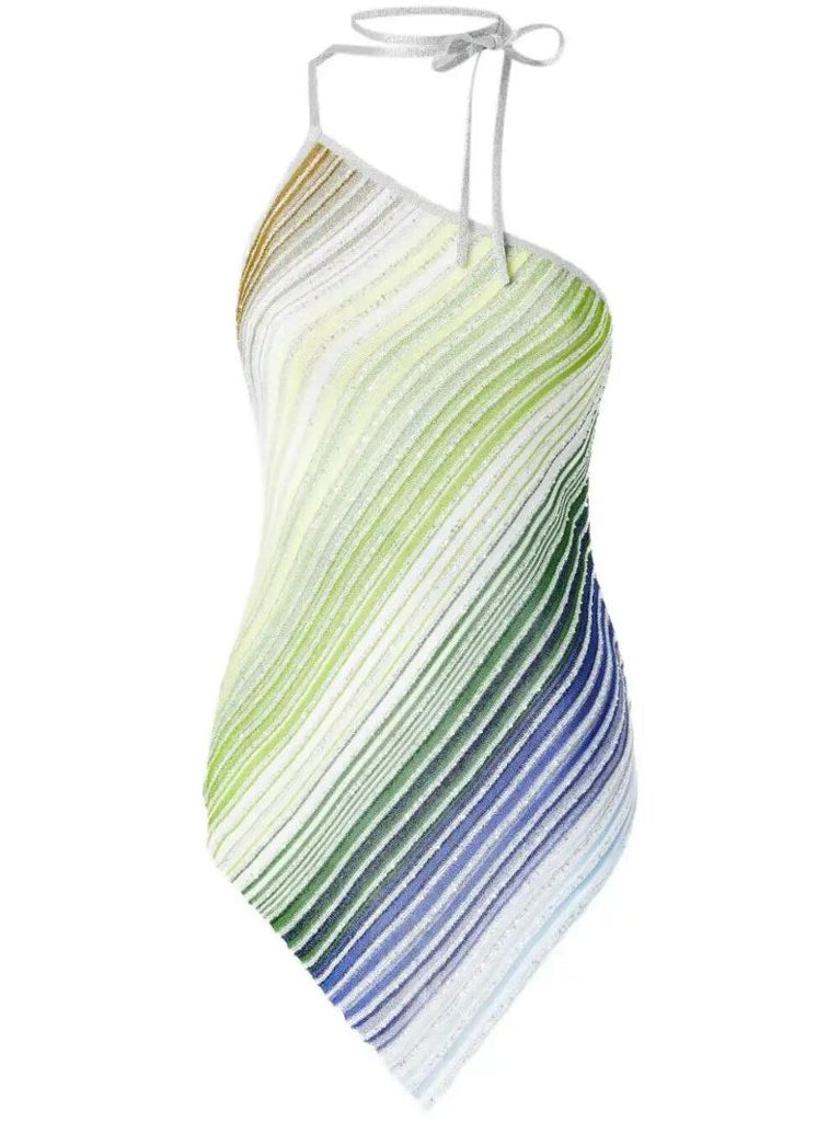 White Asymmetric One-shoulder Top