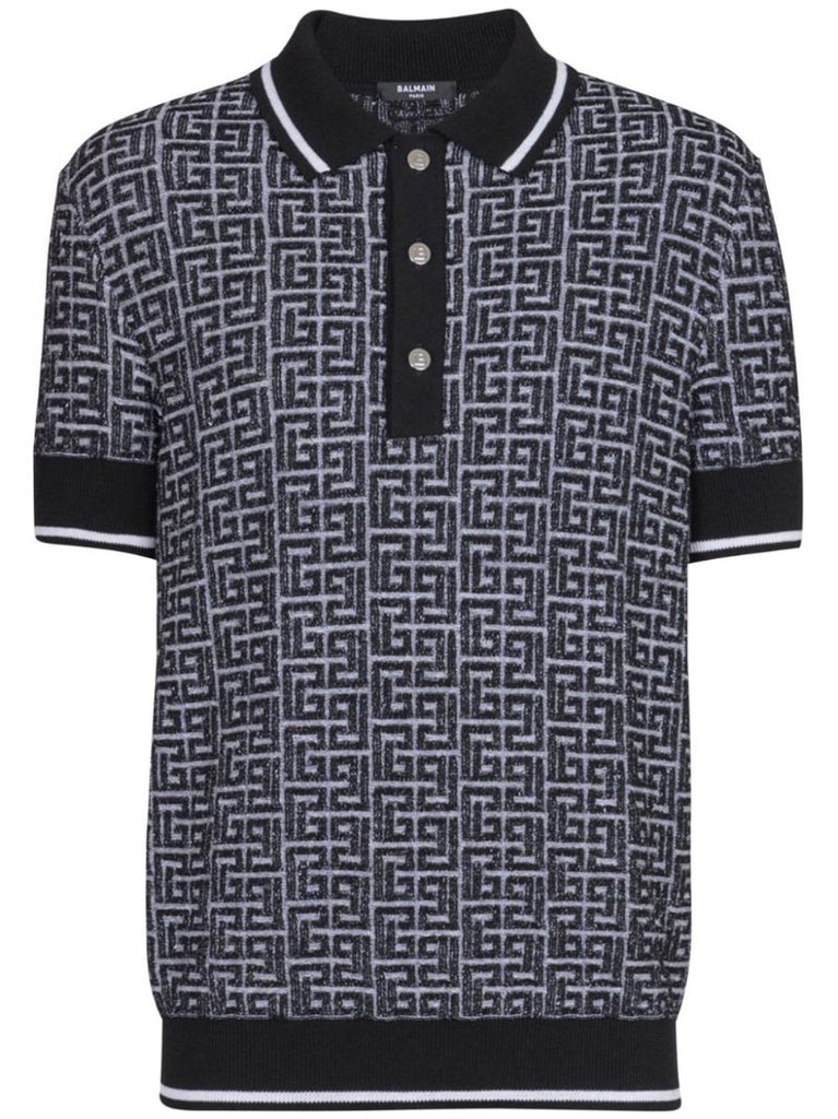 Labyrinth-intarsia Polo Shirt