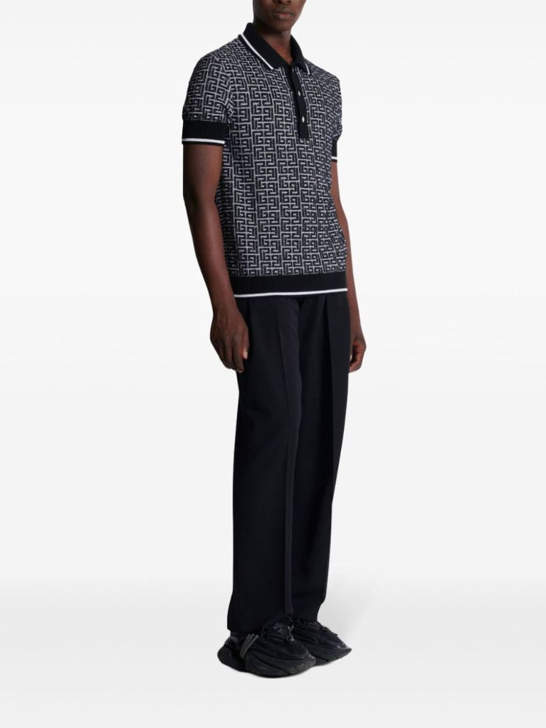 Labyrinth-intarsia Polo Shirt