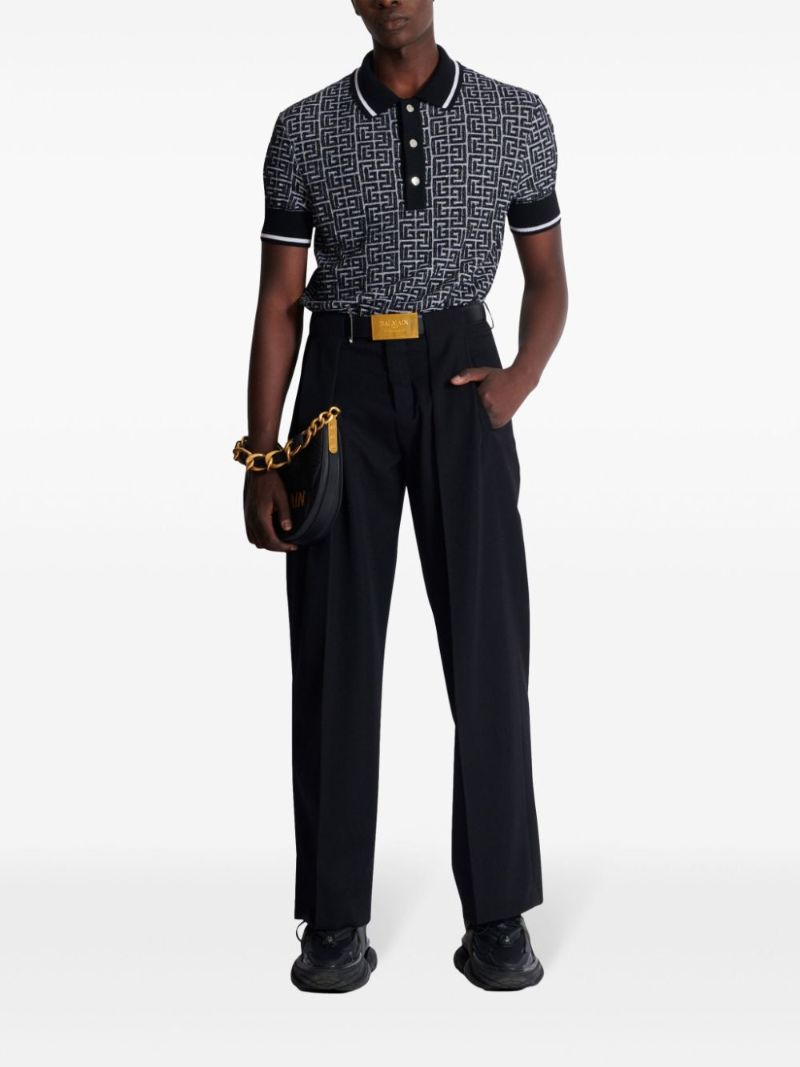 Labyrinth-intarsia Polo Shirt