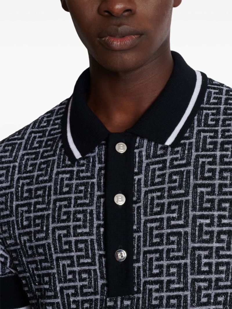 Labyrinth-intarsia Polo Shirt