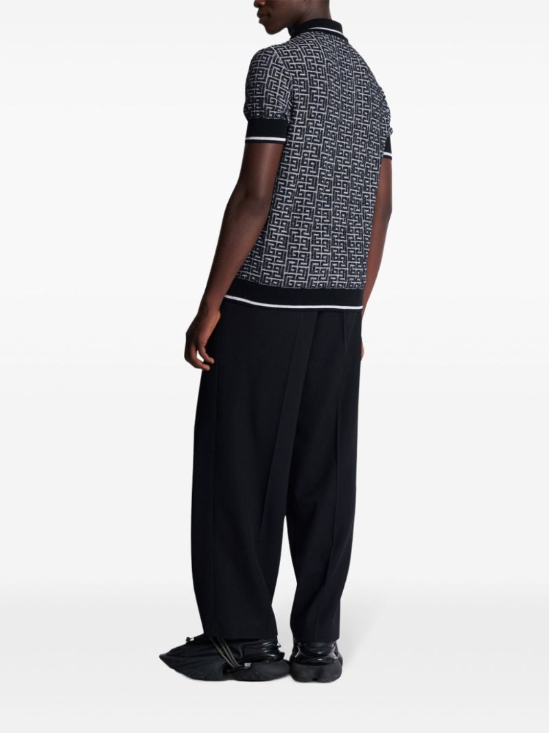 Labyrinth-intarsia Polo Shirt