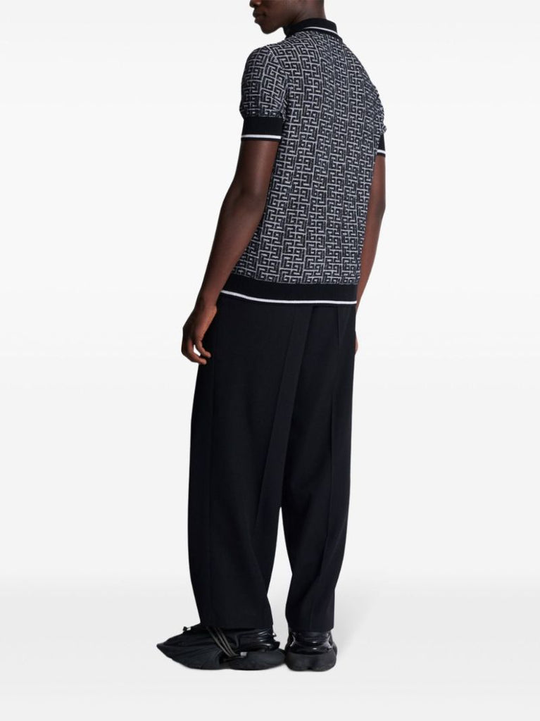 Labyrinth-intarsia Polo Shirt