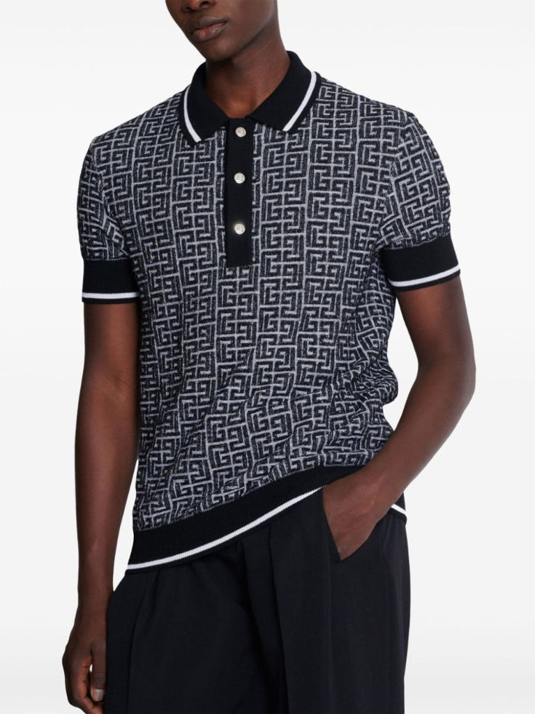 Labyrinth-intarsia Polo Shirt