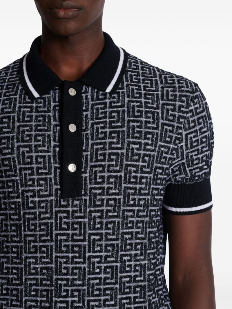 Labyrinth-intarsia Polo Shirt