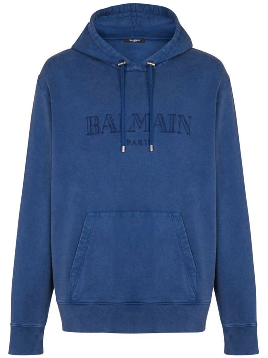 Balmain Vintage Emb Hoodie