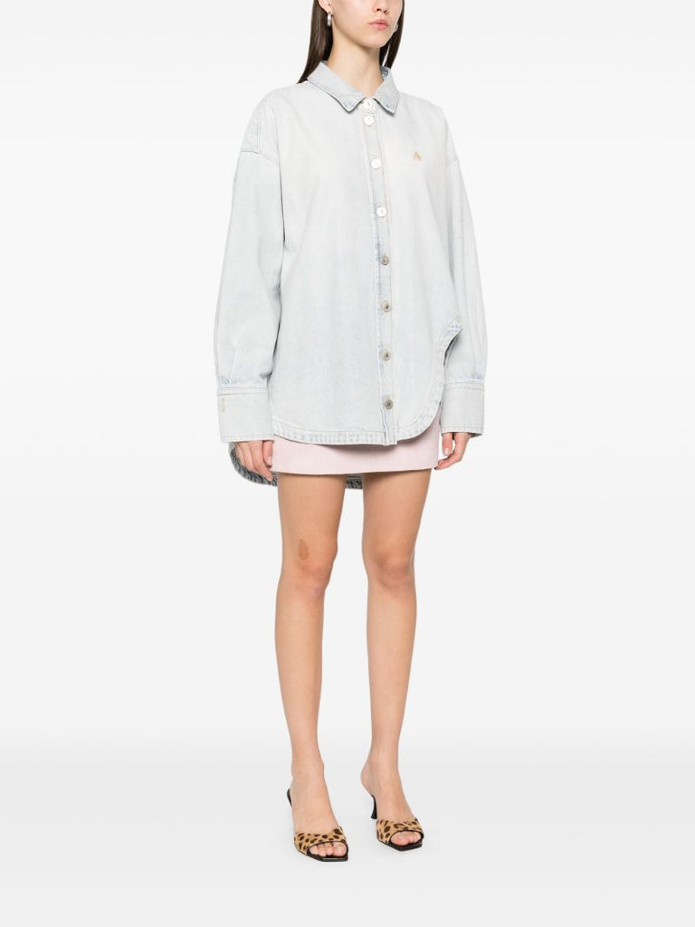 Logo-embroidered Denim Shirt