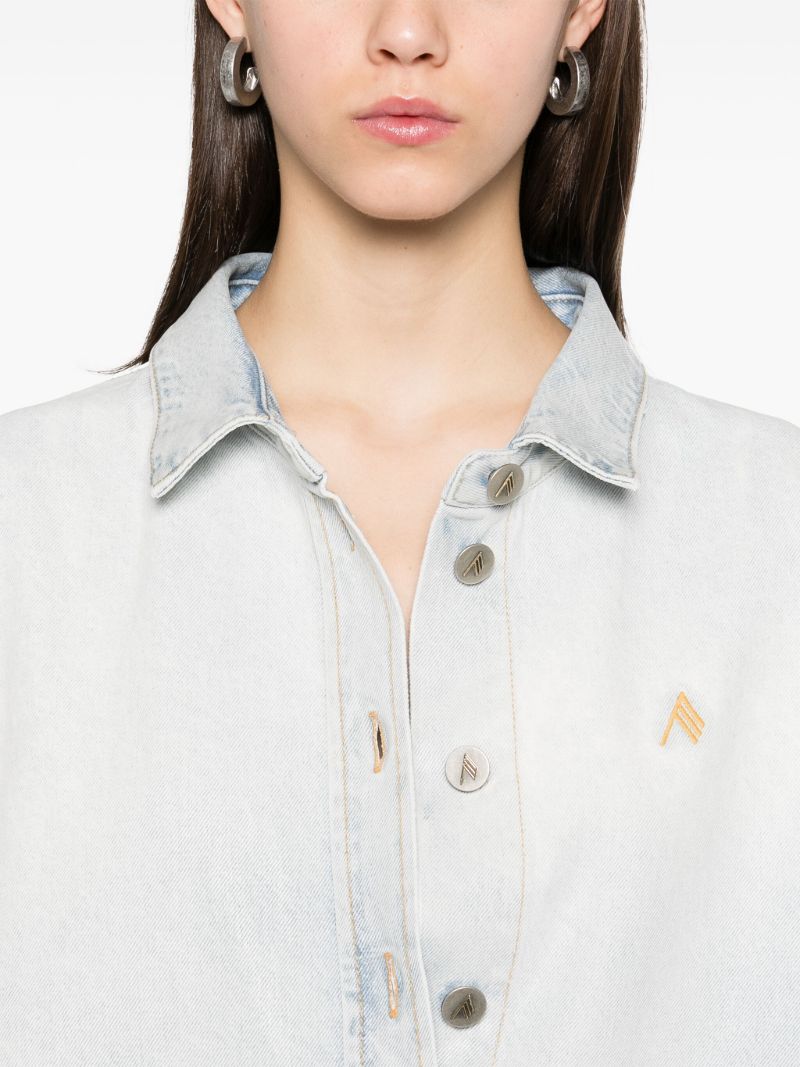 Logo-embroidered Denim Shirt