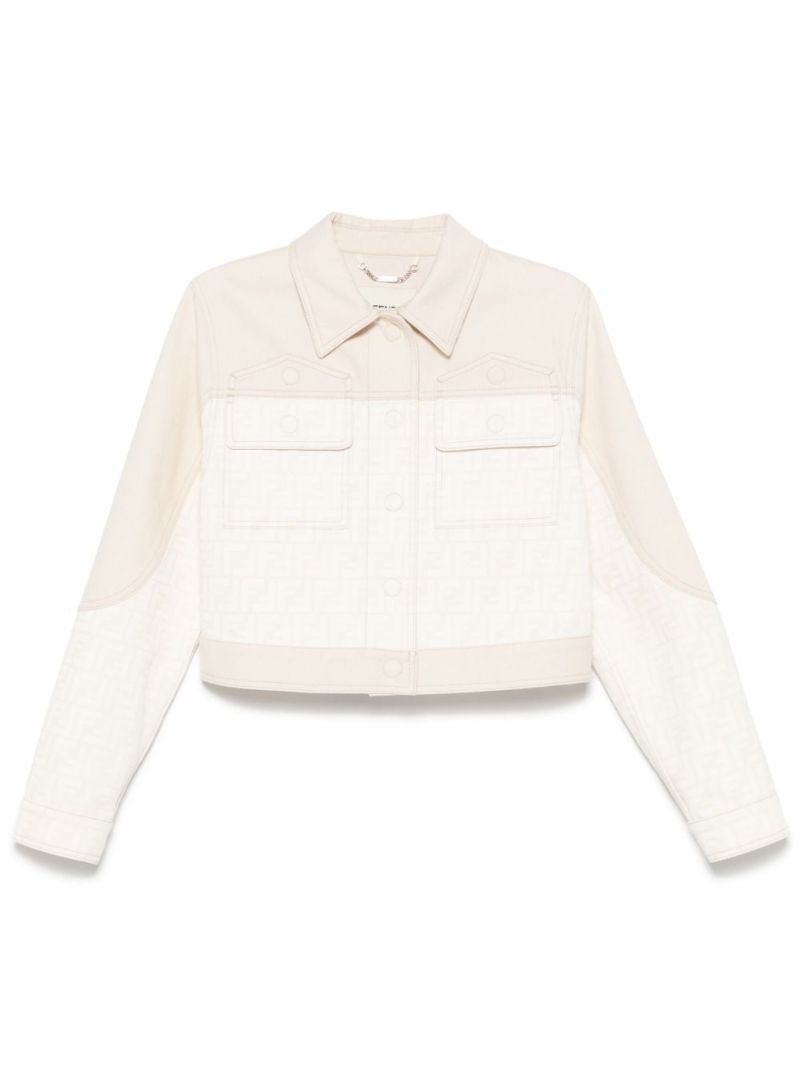 White Ff Denim Jacket