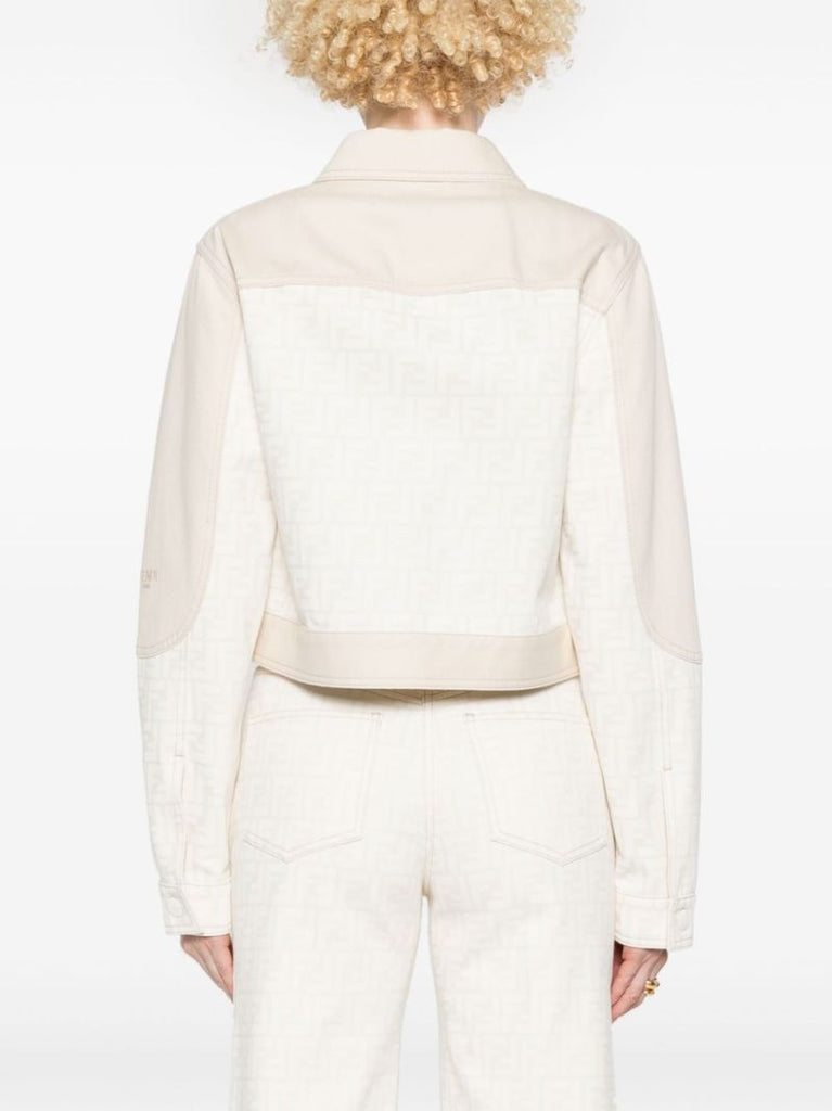 White Ff Denim Jacket