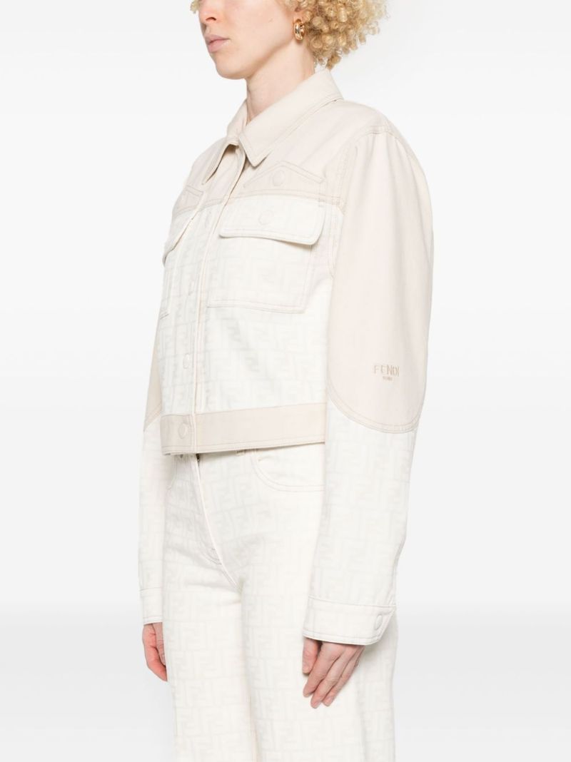 White Ff Denim Jacket