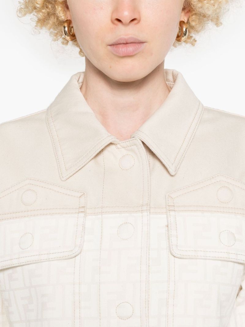 White Ff Denim Jacket
