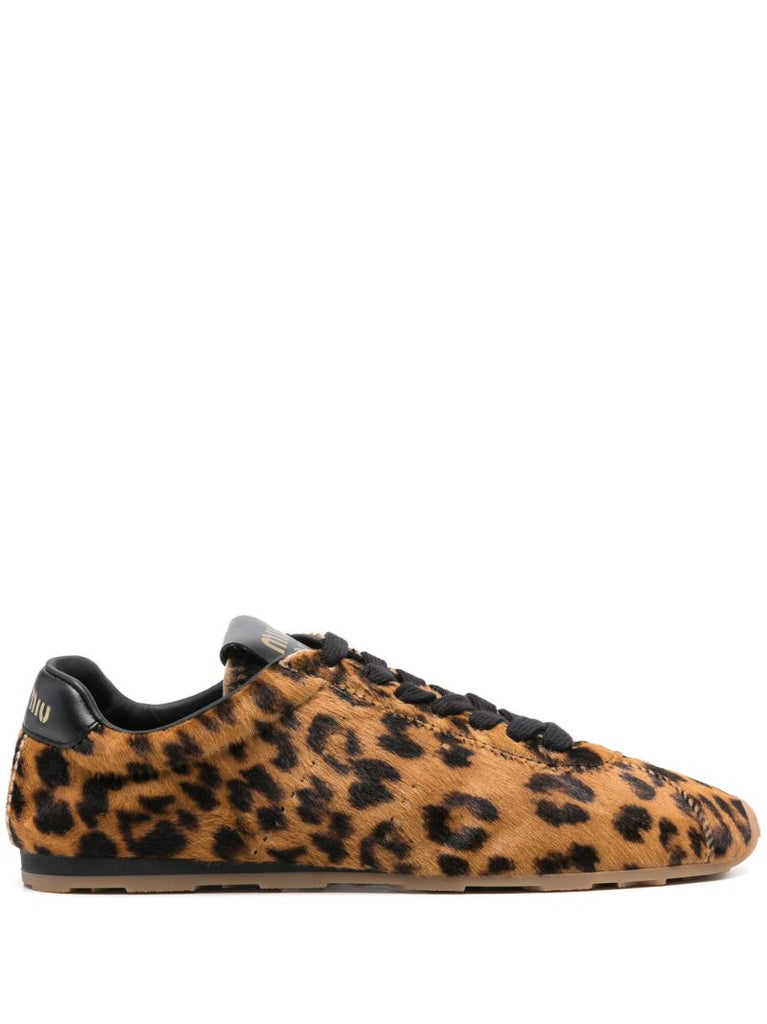 Brown Leopard-print Sneakers