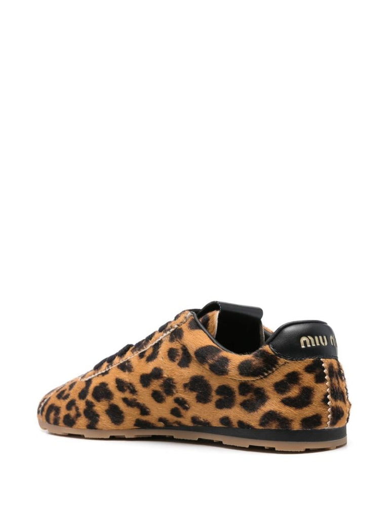 Brown Leopard-print Sneakers