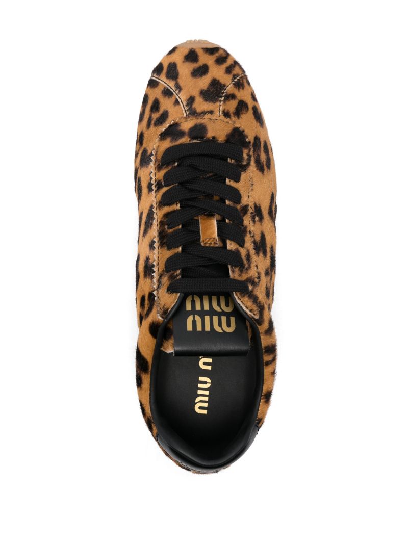 Brown Leopard-print Sneakers