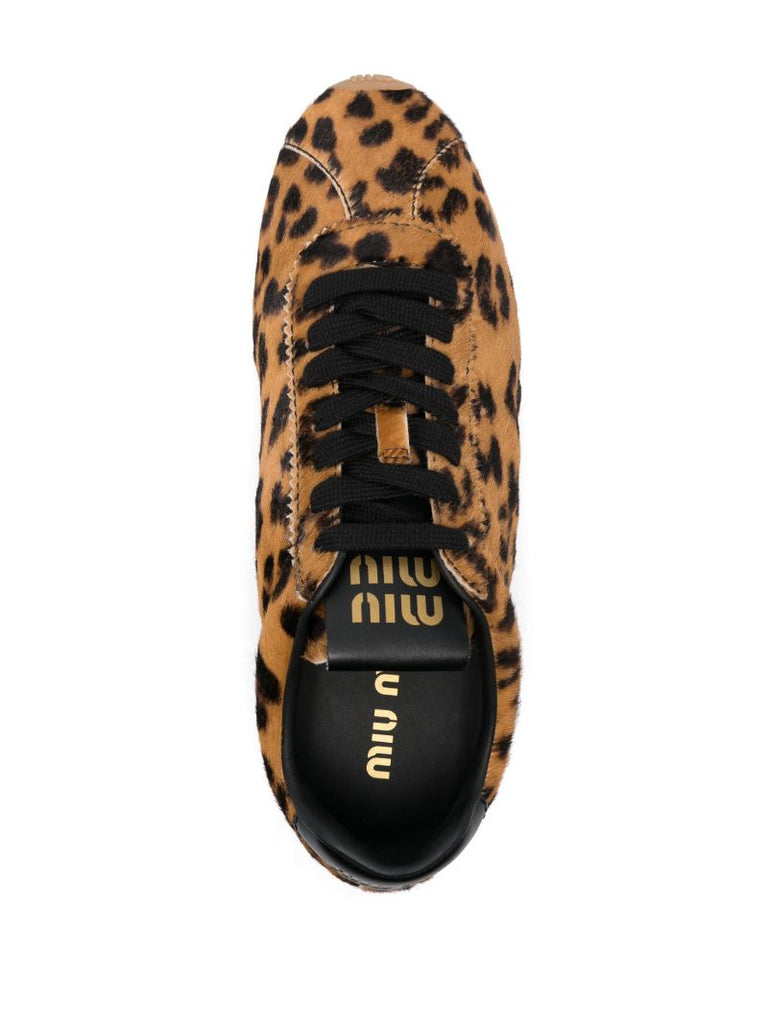 Brown Leopard-print Sneakers