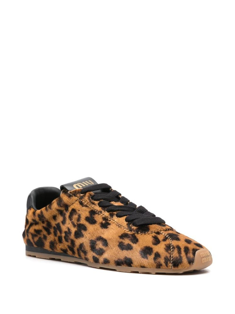 Brown Leopard-print Sneakers