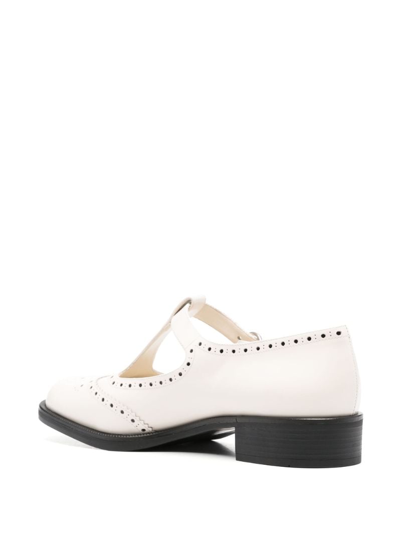 White Leather Brogue Shoes
